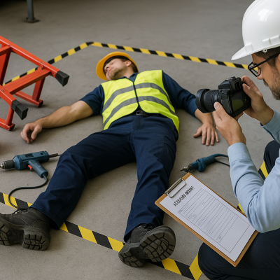 Perito en accidentes laborales en Barcelona y toda España. Reconstrucción técnica del accidente, informe pericial, preservación de evidencias y apoyo en juicio. Consulta de viabilidad sin compromiso.